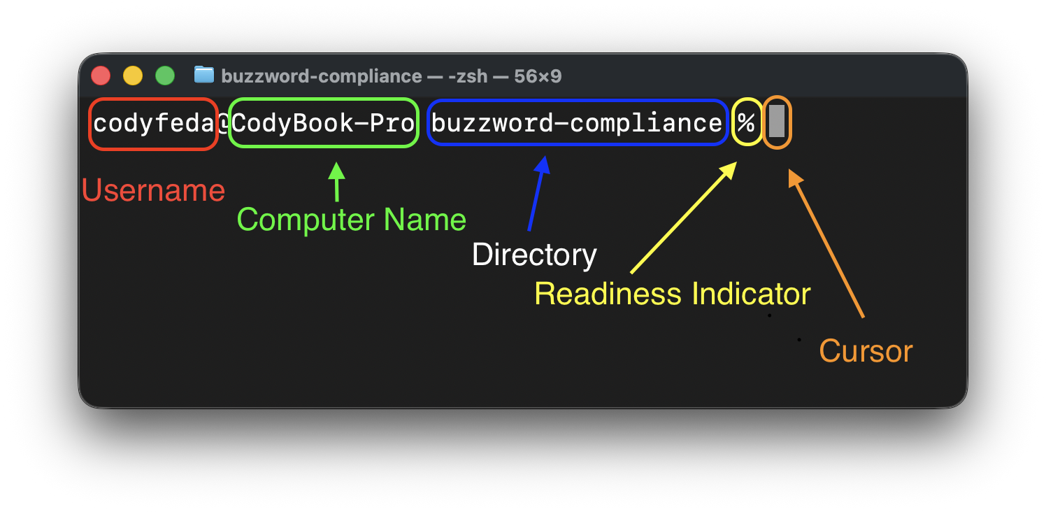 Diagram of terminal anatomy